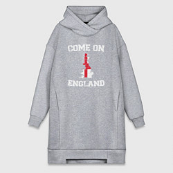 Женское худи-платье Come on England, цвет: меланж