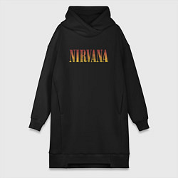 Женская толстовка-платье Nirvana logo