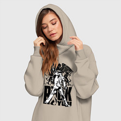 Женское худи-платье Queen rock you, цвет: миндальный — фото 2