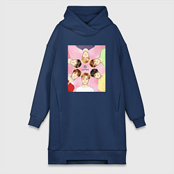 Женское худи-платье Astro team, цвет: тёмно-синий