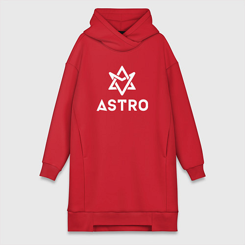 Женская толстовка-платье Astro logo / Красный – фото 1