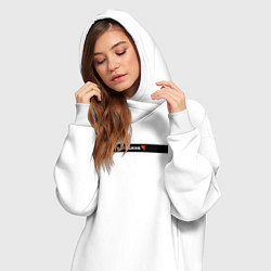 Женское худи-платье Геленджик города России, цвет: белый — фото 2