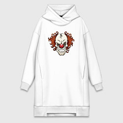 Женская толстовка-платье Clown skull