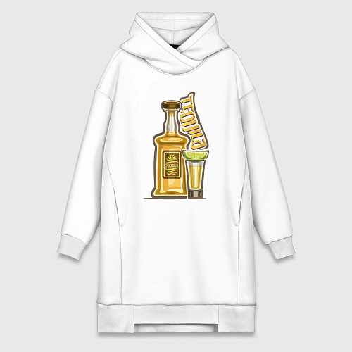 Женская толстовка-платье Текила с лаймом / Белый – фото 1