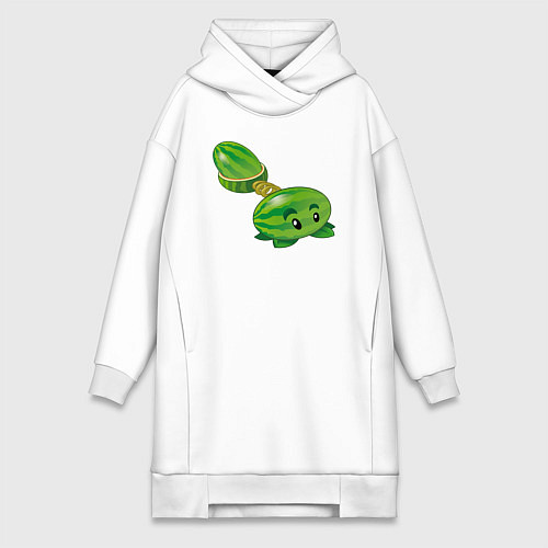 Женская толстовка-платье Арбузик / Белый – фото 1
