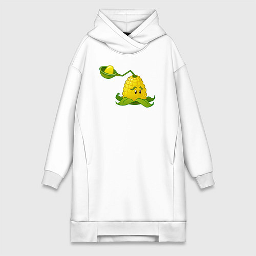 Женская толстовка-платье Зернопульта / Белый – фото 1