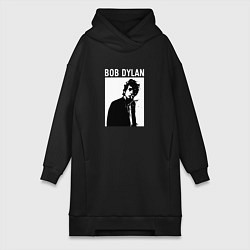 Женское худи-платье Tribute to Bob Dylan, цвет: черный