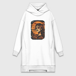 Женское худи-платье Gothic beauty, цвет: белый