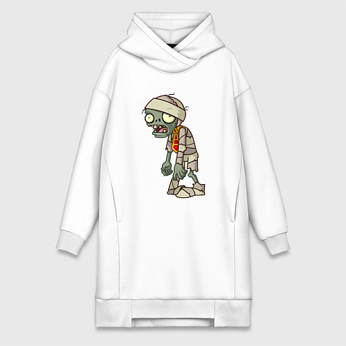 Женская толстовка-платье Зомби-мумия / Белый – фото 1