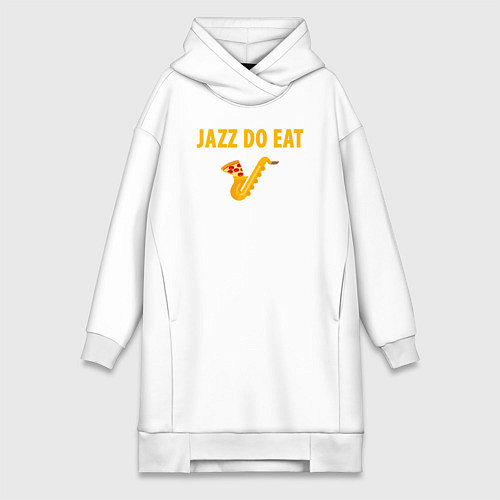 Женская толстовка-платье Jazz do eat / Белый – фото 1