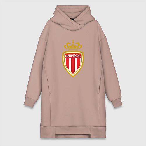 Женская толстовка-платье Monaco fc sport / Пыльно-розовый – фото 1