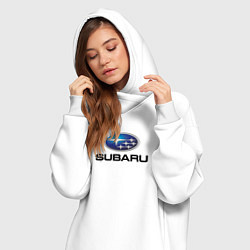 Женское худи-платье Subaru sport auto, цвет: белый — фото 2