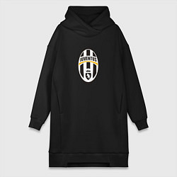 Женское худи-платье Juventus sport fc, цвет: черный
