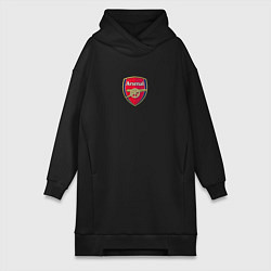Женское худи-платье Arsenal fc sport club, цвет: черный