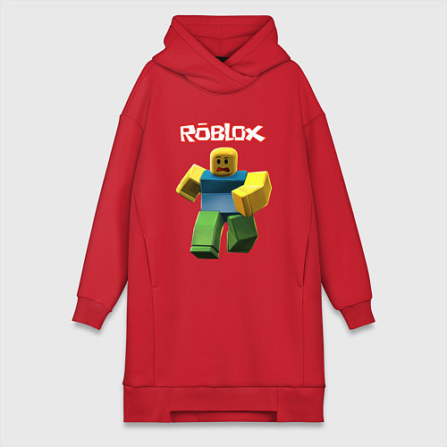 Женская толстовка-платье Roblox бегущий персонаж / Красный – фото 1