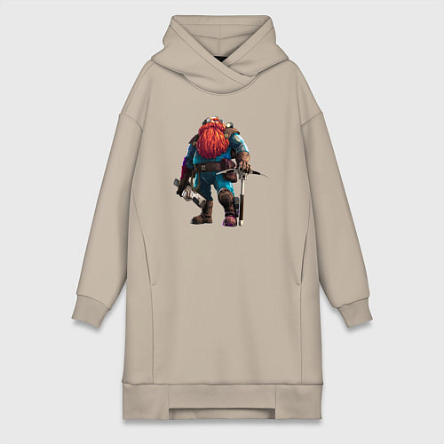Женская толстовка-платье Deep Rock Galactic / Миндальный – фото 1