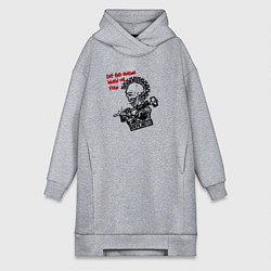 Женское худи-платье Призрак ходит по Европе, цвет: меланж