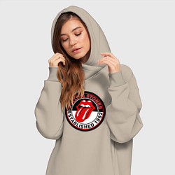 Женское худи-платье Rolling Stones established 1962, цвет: миндальный — фото 2