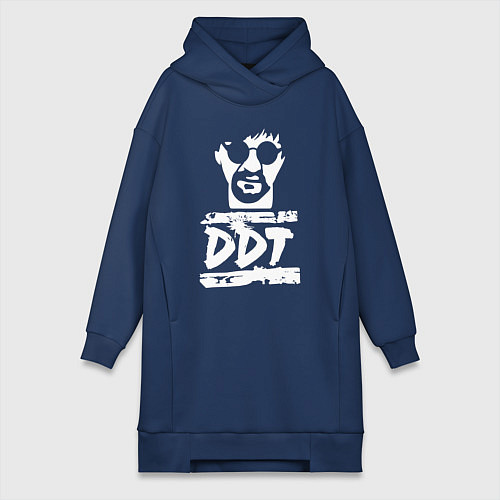 Женская толстовка-платье DDT - Юрий Шевчук / Тёмно-синий – фото 1
