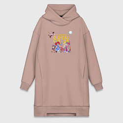 Женское худи-платье The Amazing Digital Circus, цвет: пыльно-розовый