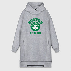 Женское худи-платье Boston Celtics 1986, цвет: меланж