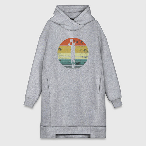 Женская толстовка-платье Basketball girl / Меланж – фото 1
