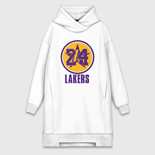 Женская толстовка-платье 24 Lakers / Белый – фото 1