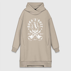 Женская толстовка-платье Rock n roll - save you soul