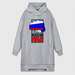 Женское худи-платье Russian MMA, цвет: меланж