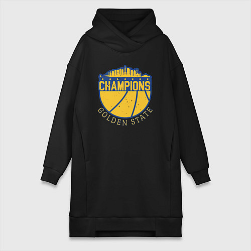 Женская толстовка-платье Champions Golden State / Черный – фото 1