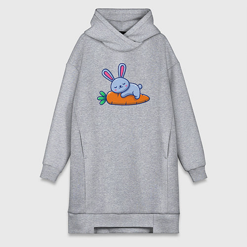 Женская толстовка-платье Морковный сон / Меланж – фото 1