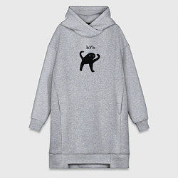 Женское худи-платье ЪУЪ челик, цвет: меланж