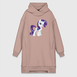Женское худи-платье Рарити из My Little Pony в кино, цвет: пыльно-розовый