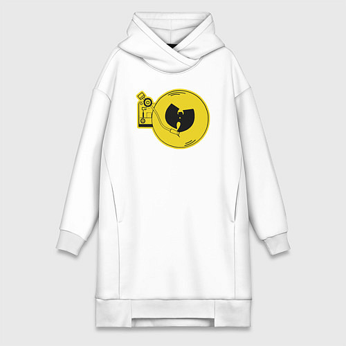 Женская толстовка-платье Wu-Tang vinyl / Белый – фото 1