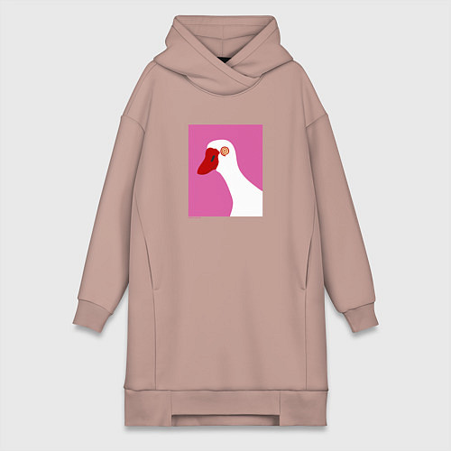 Женская толстовка-платье Hypno-goose / Пыльно-розовый – фото 1