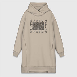 Женская толстовка-платье Зебра из Африки