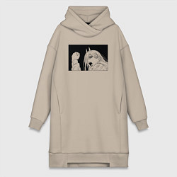 Женская толстовка-платье Пауэр аниме человек бензопила