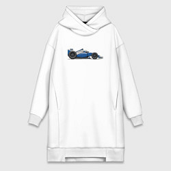 Женская толстовка-платье Формула 1 синяя