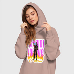 Женское худи-платье Милый титан ТВ Мен, цвет: пыльно-розовый — фото 2