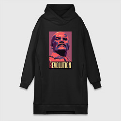 Женская толстовка-платье Lenin revolution