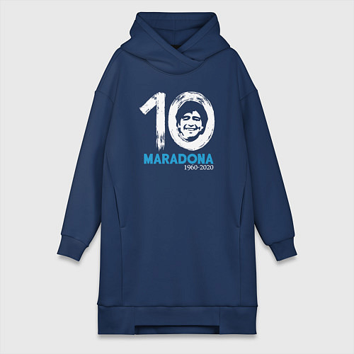 Женская толстовка-платье Maradona 10 / Тёмно-синий – фото 1