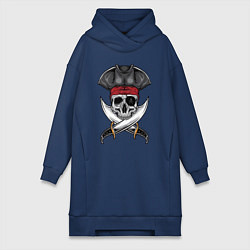 Женская толстовка-платье Одноглазый роджер