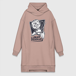 Женская толстовка-платье Лунная программа
