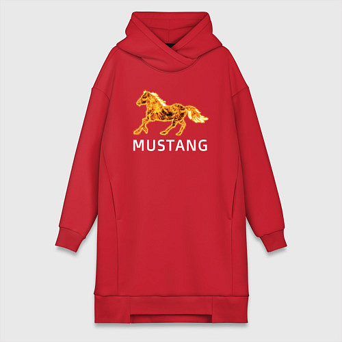 Женская толстовка-платье Mustang firely art / Красный – фото 1