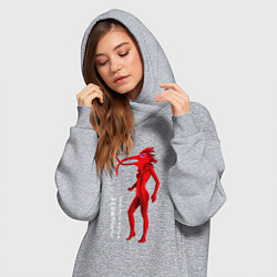 Женское худи-платье Depeche Mode - WIMS птица, цвет: меланж — фото 2