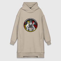 Женское худи-платье Ирон адам, цвет: миндальный