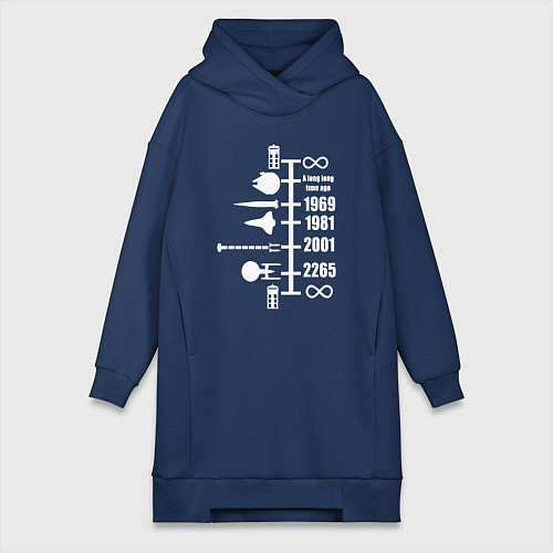 Женская толстовка-платье Тардис бесконечности / Тёмно-синий – фото 1