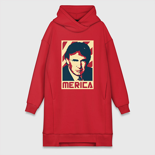 Женская толстовка-платье Trump America / Красный – фото 1