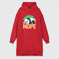Женское худи-платье Panda nope, цвет: красный