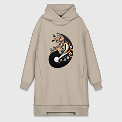 Женская толстовка-платье Тигр - Янь